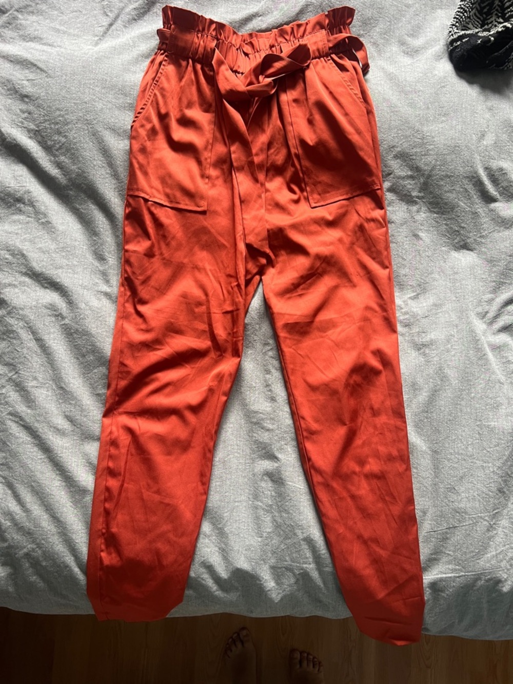 Seven sisters - Rust Orange Paperbag Waist pants
